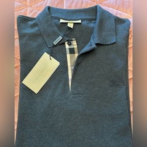 Burberry polo knit long sleeve shirt